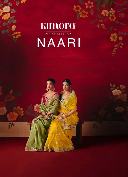 Naari By Kimora Fancy Fabric With Sequence Embroidered Work Designer Saree